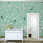 Amazing Painting Wallpaper On Livingroom 01