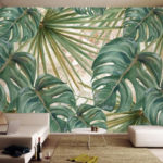Amazing Painting Wallpaper On Livingroom 02