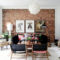Ispiring Rustic Elegant Exposed Brick Wall Ideas Living Room31