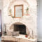 Rustic Brick Fireplace Living Rooms Decorations Ideas19