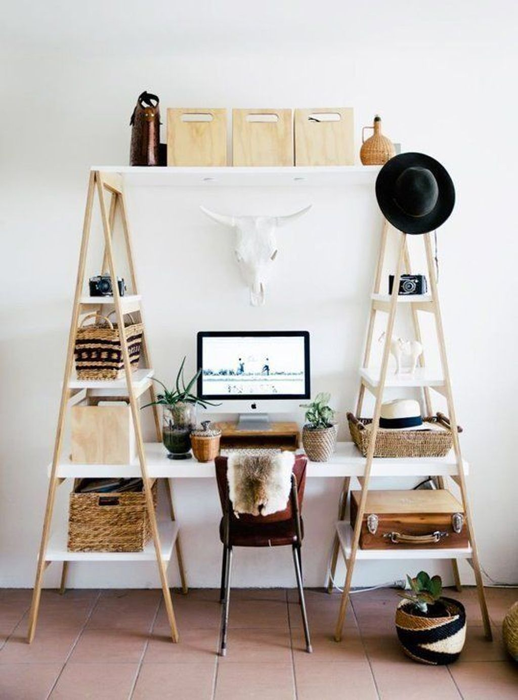 Simple Desk Workspace Design Ideas 20