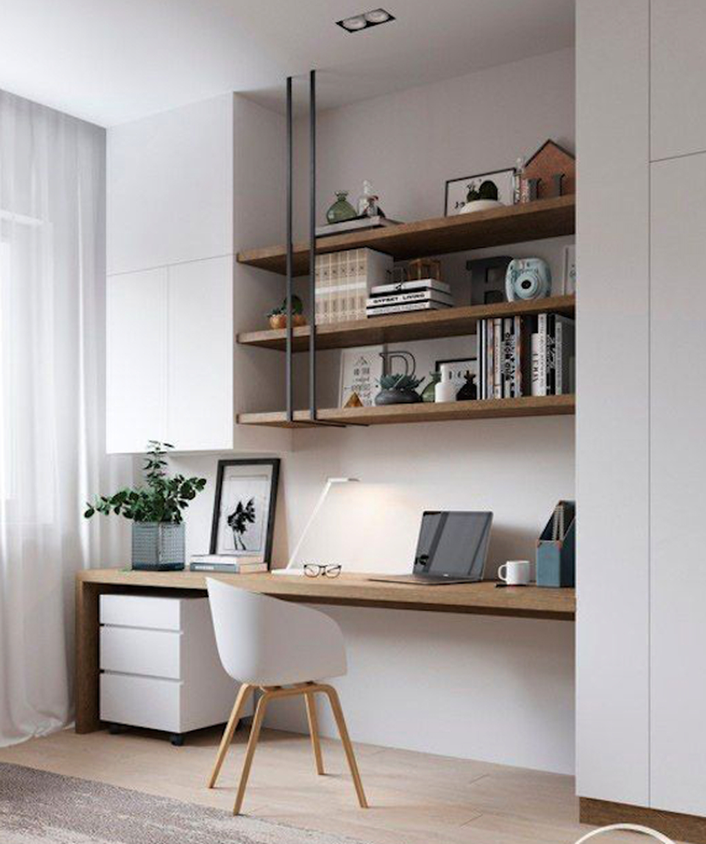 Simple Desk Workspace Design Ideas 30