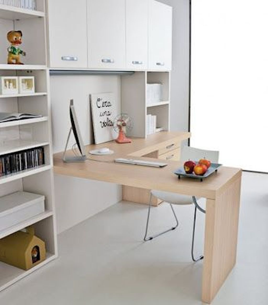 Simple Desk Workspace Design Ideas 31