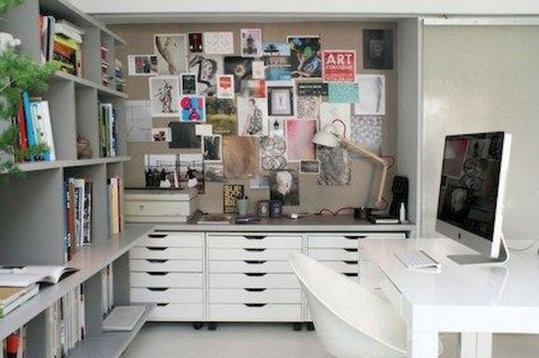 Simple Desk Workspace Design Ideas 33