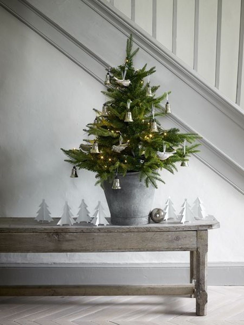 Minimalist Small Tree In A Bucket Ideas For Christmas40