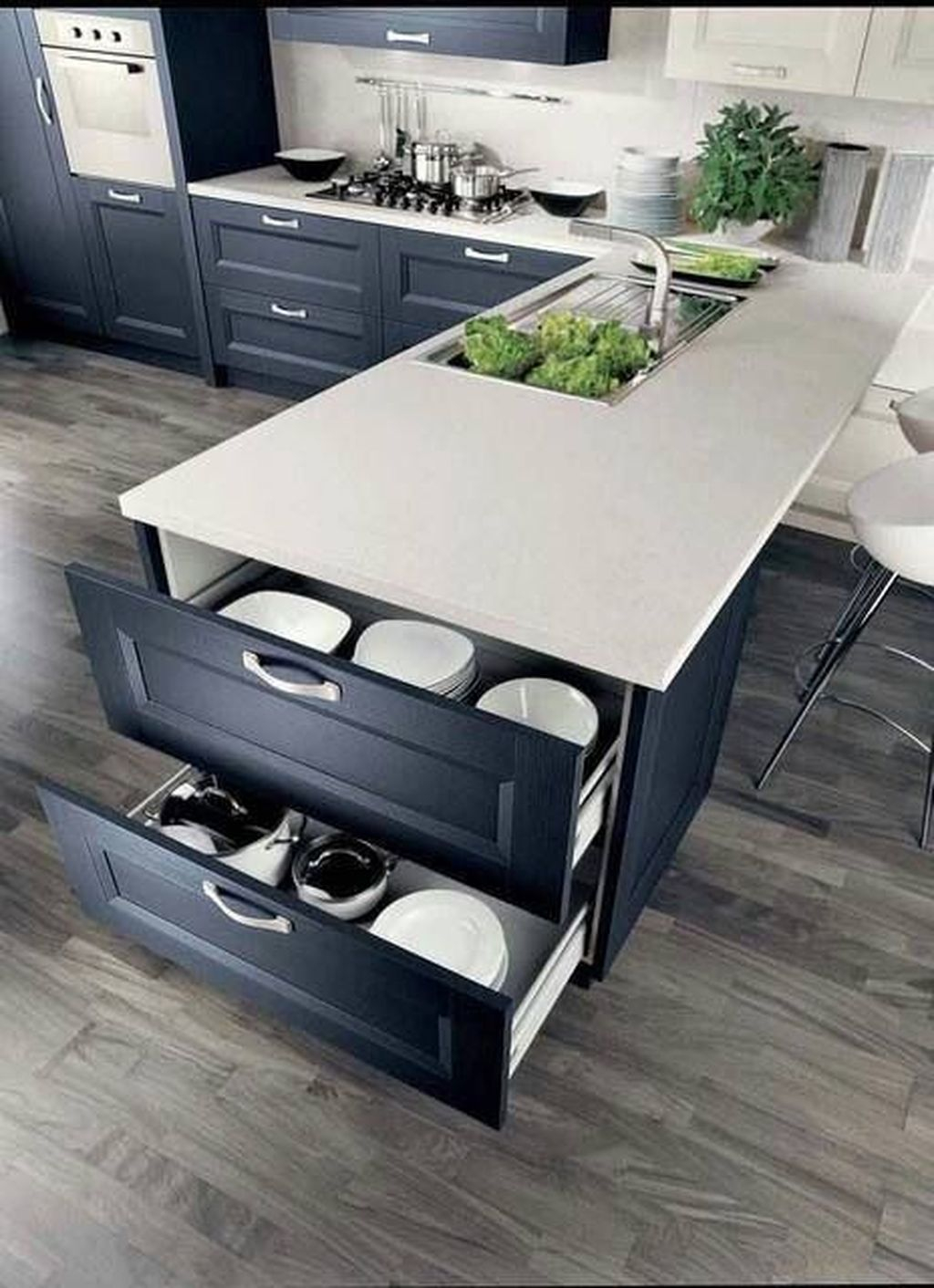 Modern Dark Grey Kitchen Design Ideas41