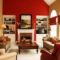 Amazing Red Apartment Living Room For Valentine04