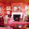 Amazing Red Apartment Living Room For Valentine07