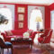 Amazing Red Apartment Living Room For Valentine31