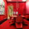 Amazing Red Apartment Living Room For Valentine38