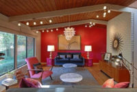 Amazing Red Apartment Living Room For Valentine39