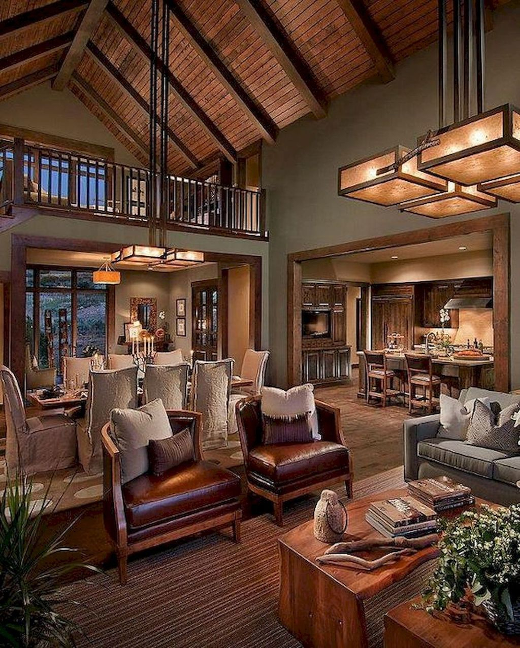Gorgeous Log Cabin Style Home Interior Design28