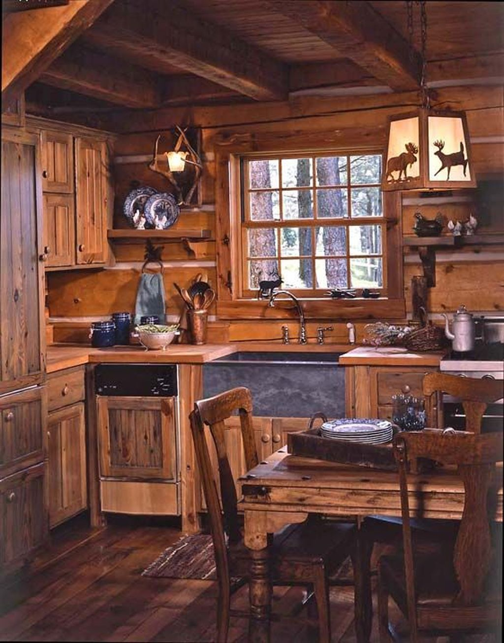Gorgeous Log Cabin Style Home Interior Design42