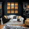 Wonderful Black White And Gold Living Room Design Ideas27