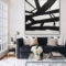 Wonderful Black White And Gold Living Room Design Ideas36