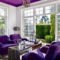 Awesome Living Room Green And Purple Interior Color Ideas10