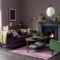 Awesome Living Room Green And Purple Interior Color Ideas14