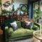 Awesome Living Room Green And Purple Interior Color Ideas19
