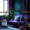 Awesome Living Room Green And Purple Interior Color Ideas37