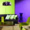 Awesome Living Room Green And Purple Interior Color Ideas38