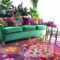 Awesome Living Room Green And Purple Interior Color Ideas42