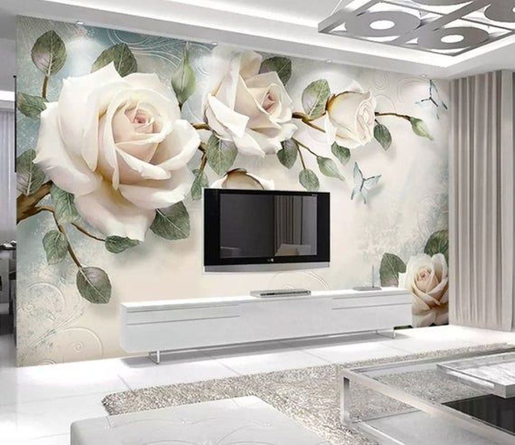 Fabulous Rose Wall Painting Design Ideas For You To Try In Home10