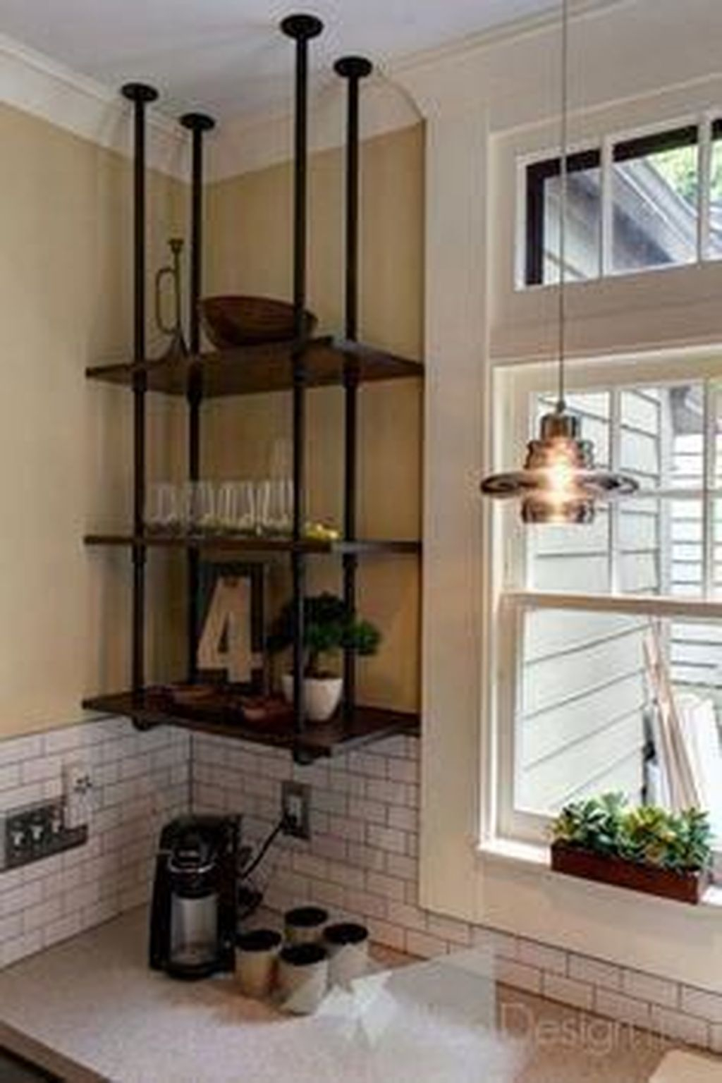 Wonderful Industrial Kitchen Shelf Design Ideas To Organize Your Kitchen20