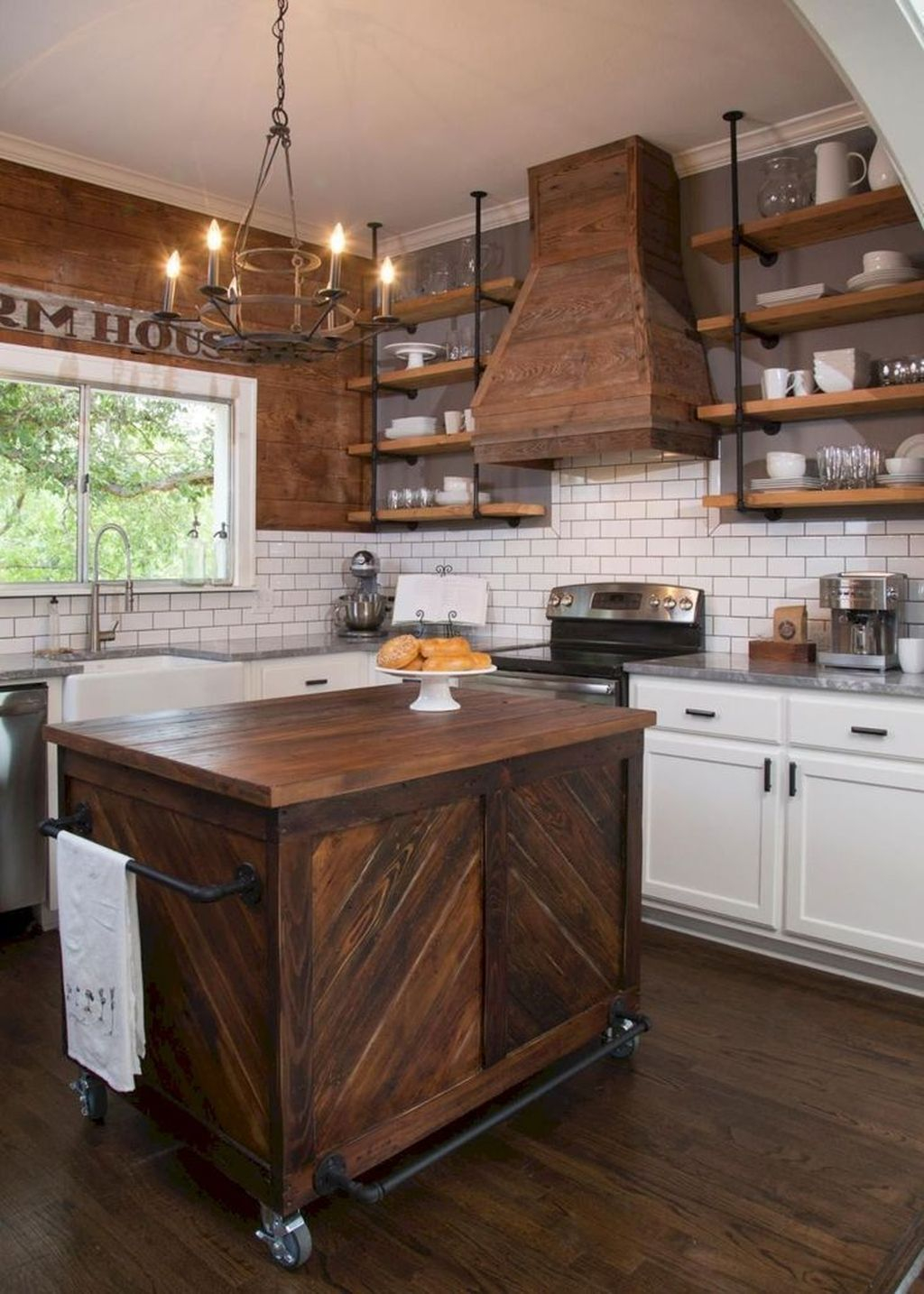 Wonderful Industrial Kitchen Shelf Design Ideas To Organize Your Kitchen27