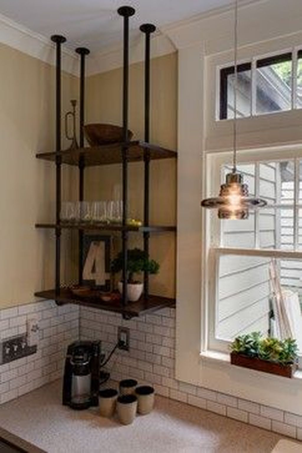 Wonderful Industrial Kitchen Shelf Design Ideas To Organize Your Kitchen28