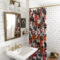 Fabulous Bathroom Design Ideas With Boho Curtains17