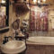 Fabulous Bathroom Design Ideas With Boho Curtains25
