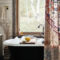 Fabulous Bathroom Design Ideas With Boho Curtains35