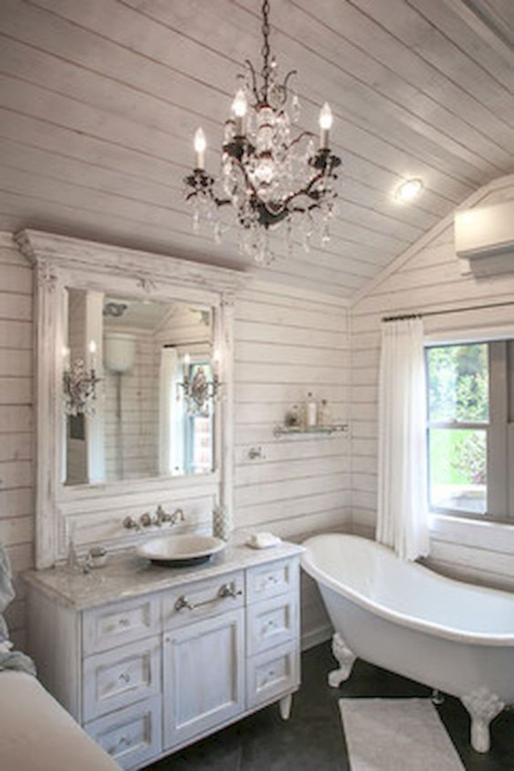 Vintage Farmhouse Bathroom Decor Design Ideas33
